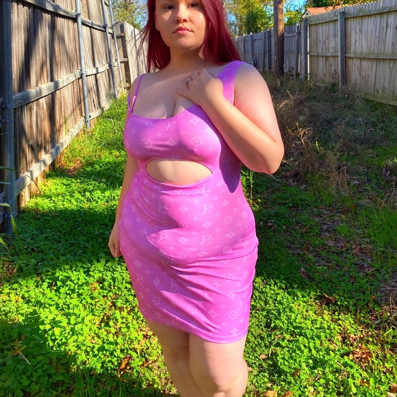 DollsKill Designer Drip Monogram Mini Dress - Picture 2 of 2